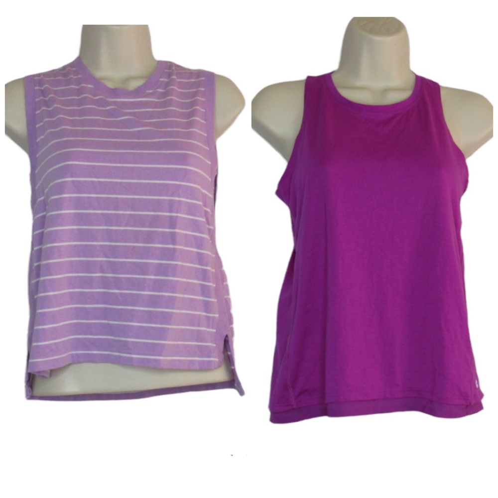 2 Athletic Sleeveless Tank Top Girls Size L(10-12)
